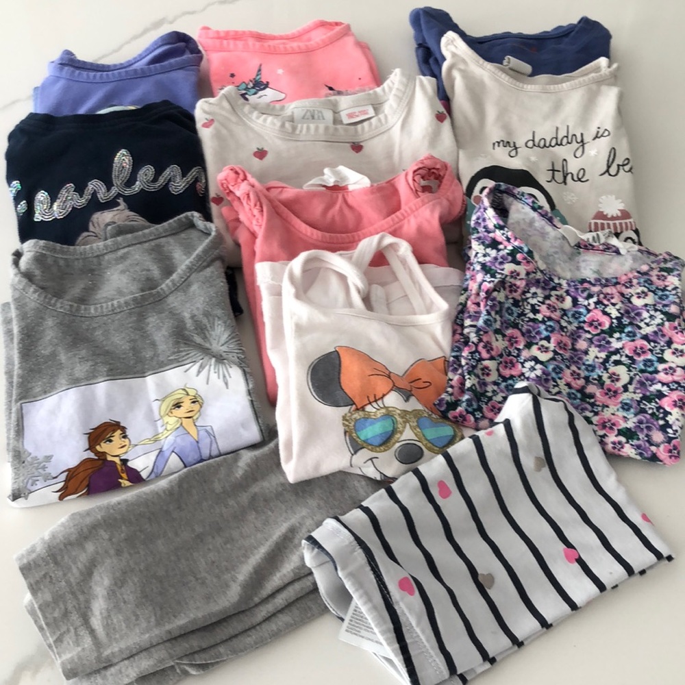 Cute Preloved bundle for a little girl, size 3-4T Frozen, Minnie, Unicorn